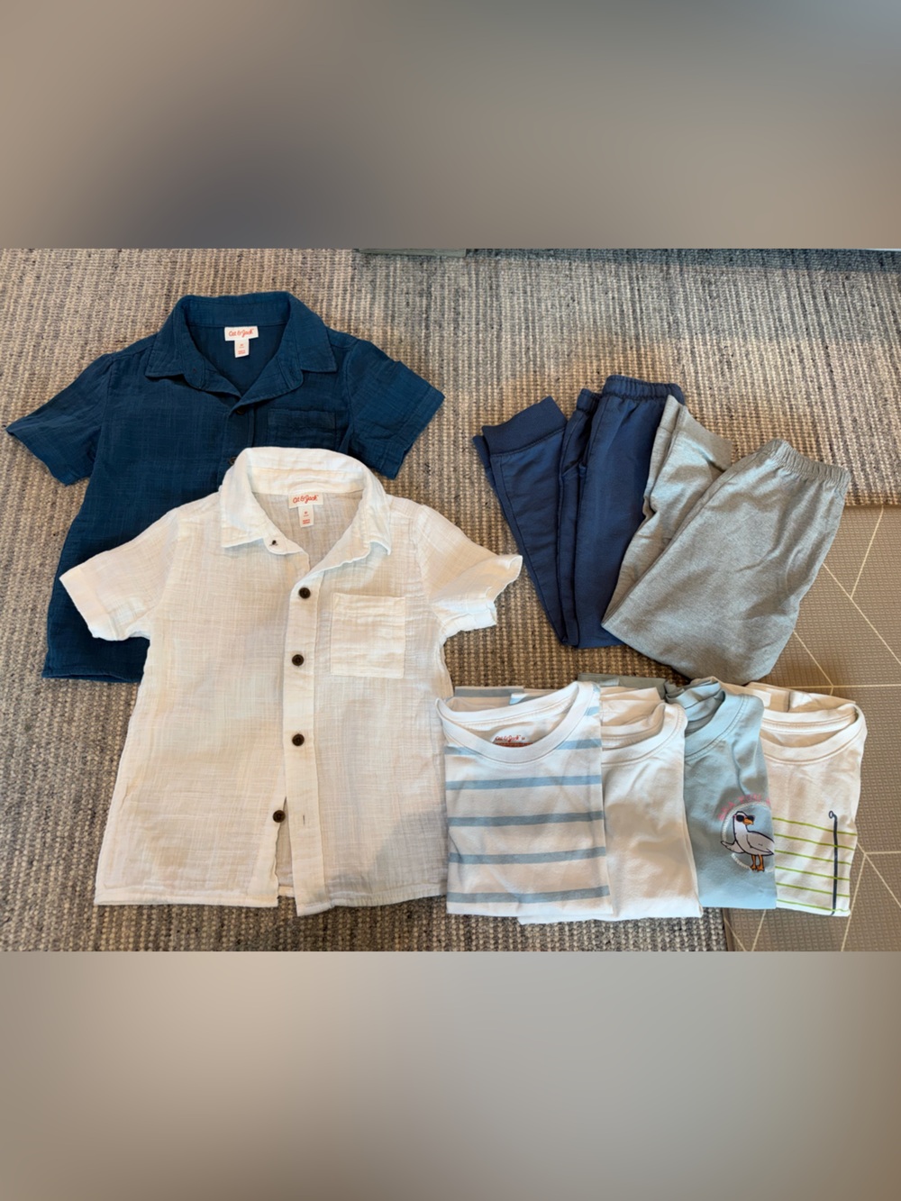 Lot of Cat & Jack Kids Blue & White Clothing, Size 5